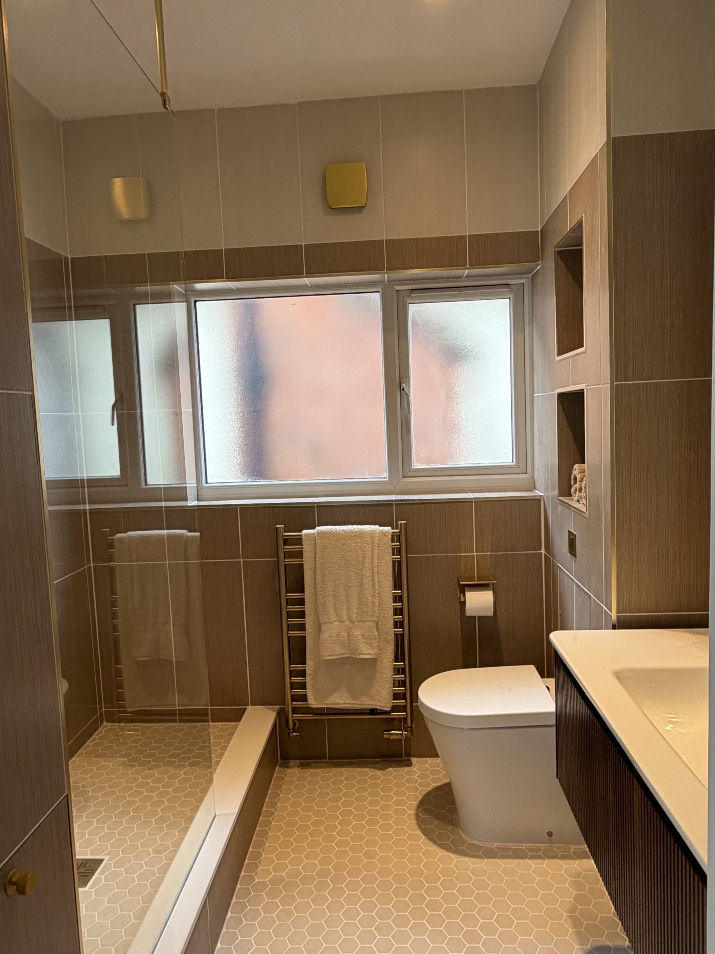 Custom tile and stone bathroom